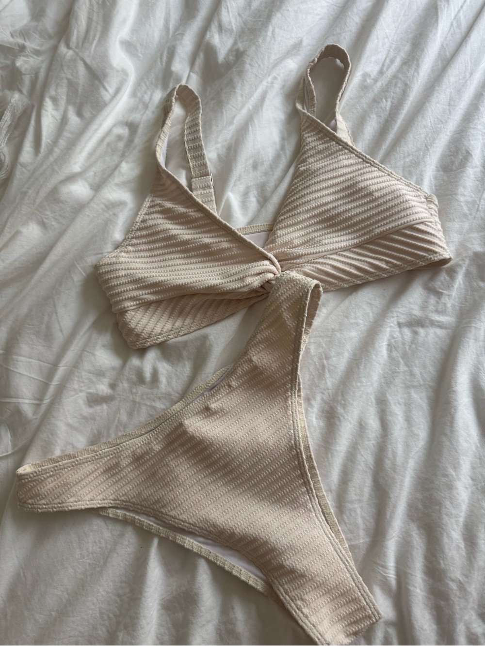 Neutral Textured Bikini Set